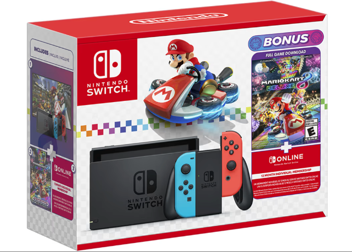 Nintendo Switch Mario Kart 8 Deluxe Bundle + 12-Month Online Individual Membership